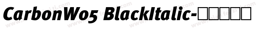 CarbonW05 BlackItalic字体转换